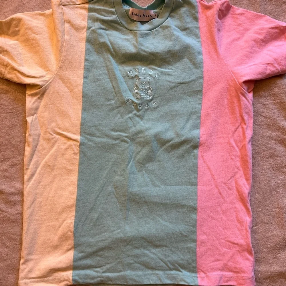 Teddy Fresh Colorblock Tee in Blue, Pink, and Cream - Picture 7 of 12